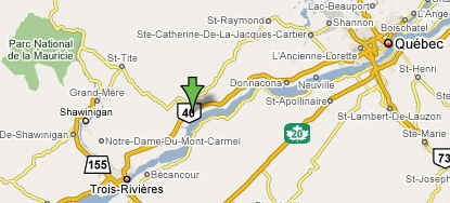 Carte de Sainte-Anne-de-la-Perade