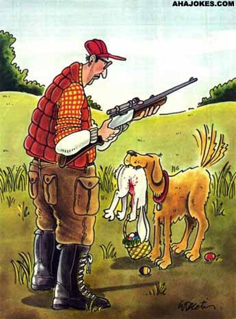 Chien de chasse et lapin