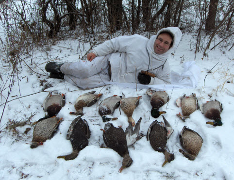 Chasse aux canards d'hiver